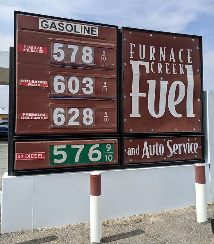 furnace creek fuel prices