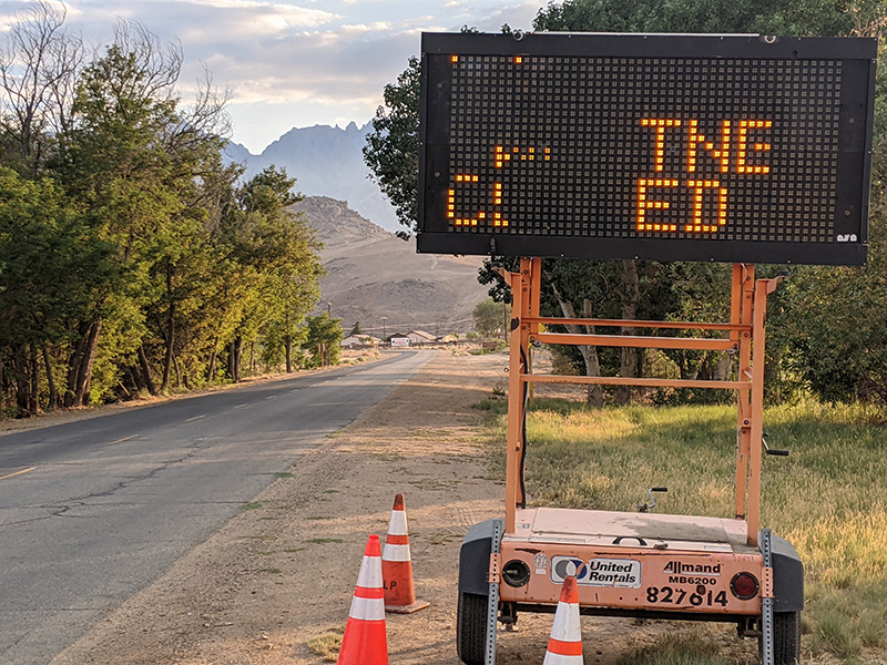 road closed sign