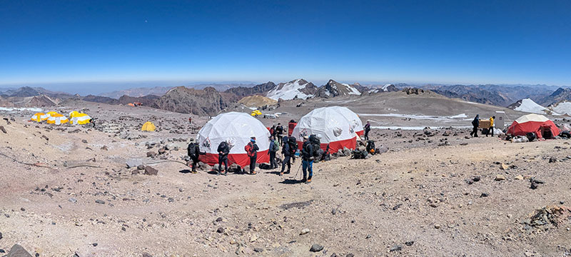aconcagua inka camp 2 at nido de condores