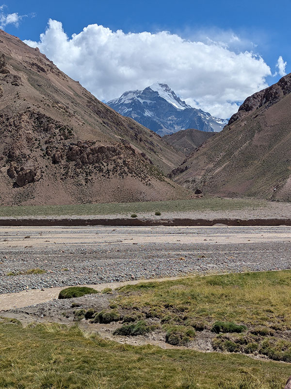 first glimpse of aconcagua