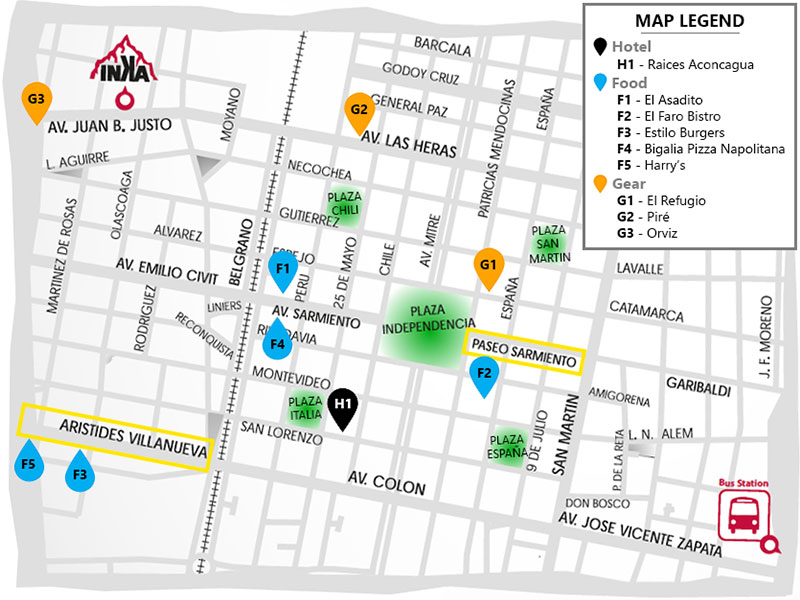 mendoza plaza map