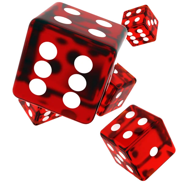 red dice rolling